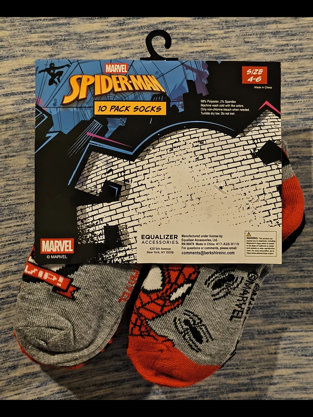 Spider-Man Boys' Red & Gray Athletic Ankle Socks - 10 Pack